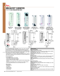 Thumbnail of document Data Sheet - MM Mini-Master Flowmeter